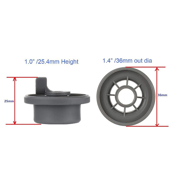 Opvaskemaskine Nederste Kurv Bundhjul Til & 165314 Opvaskemaskine Reservedele Nederste Ruller