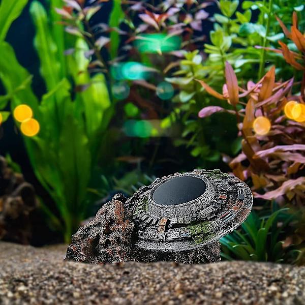 Akvarium Ufo Vrak Fiske Tank Ornamenter Fiske Tank Mikro Landskap Dekorasjon