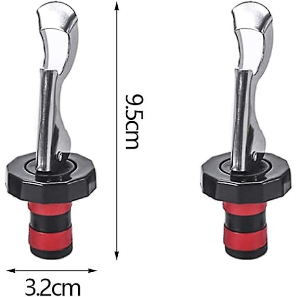Vinflaskepropp 8 stk flaskepropper med spak silikon flaskepropp vinstappere