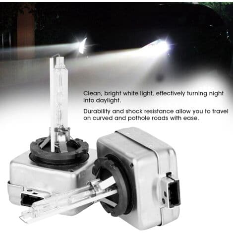 D1S 12V 6000K 35W Xenon Bulb – Strong White Light – 2-pack – Durable and Shockproof – 7600 Lumen/set