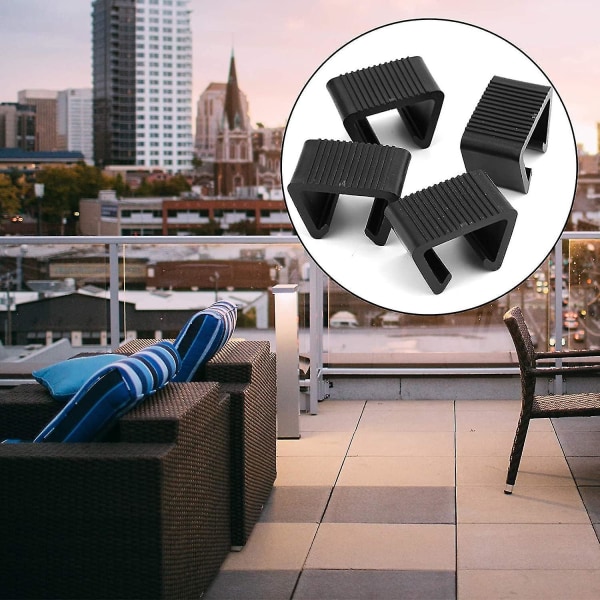 8 st Wicker Möbelklämmor Plast Rattan Soffa Klämmor Kombination Soffa Justering Anslutningsklämma Fästelement Klämmor Utomhus Uteplats (svart, 6.5*3.8*4.2cm)