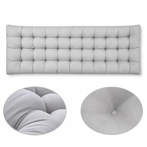 Chaiselonghynde Quiltet Polyesterpolstring Med Bindestropper Til Have Balkon Terrasse Tyngdekraftsstole 170 x 50 cm