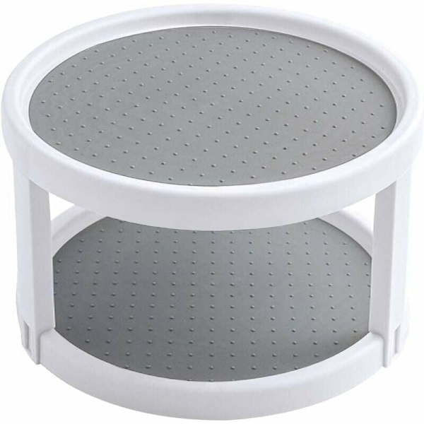 2-Tier Rotating Spice Rack, Spice Carousel, Spice Rack for Cabinets, S