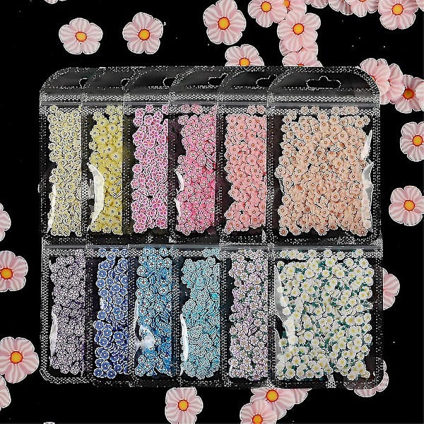 1 förpackning mjuk lera färgglad blandad blomfyllning för DIY UV-epoxihartsformfyllningar smyckestillverkning DIY nagelkonstdekorationer