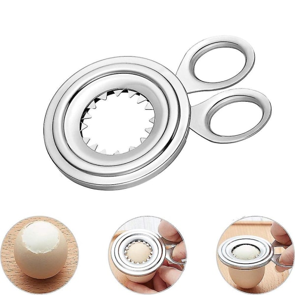 Egg Topper Cutter Stainless Steel Boiled Egg Cutter Cracker Egg Shell Scissors Opener