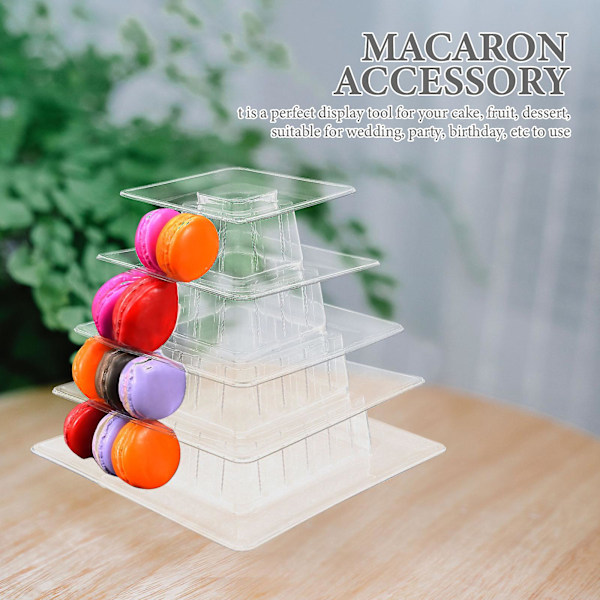 Husholdnings Macaron Stativ Visning Dessert Stativ Transparent Dessert Holder Macaron Tilbehør