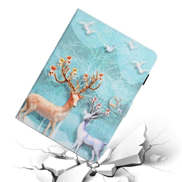 iPad Pro 11 tum (2020) / (2018) coolt mönstrat läderfodral - Älg multicolor