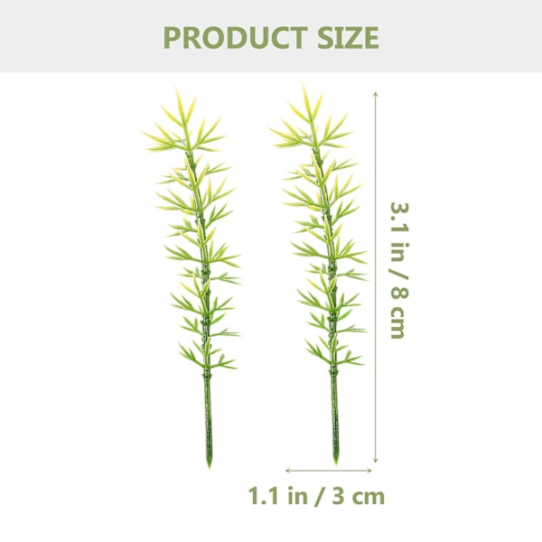 100 stk. Grønne planter Kunstig bambus Miniature træ Mini bambus træ Bambus træ plante