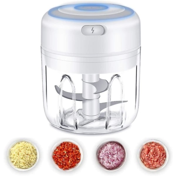 Mini Garlic Chopper,wireless Portable Kitchen Food Mixer With Usb Charging(250ml)