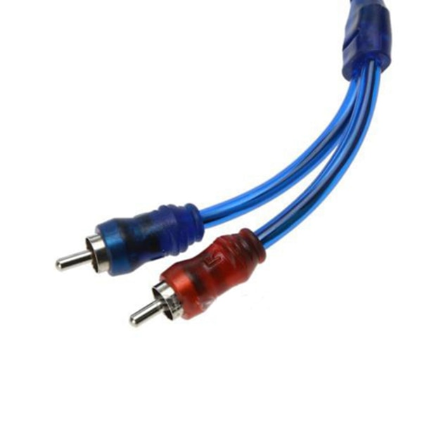 2 stk. 5m 2 Rca til 2 Rca stik bilstereo lyd kobber kabel system forstærker flettet