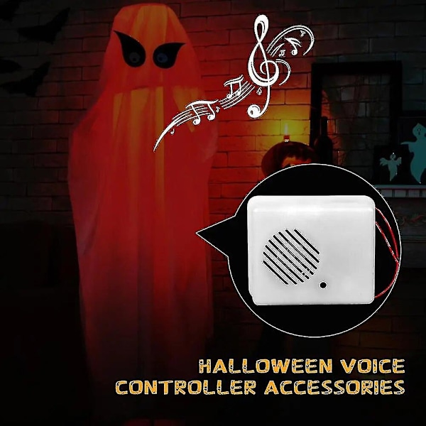 Halloween ljudsensor skräck skrikande sensor högtalare röstaktiverad skrikande knepig rekvisita Halloween pratande pir rörelsesensor 1 st