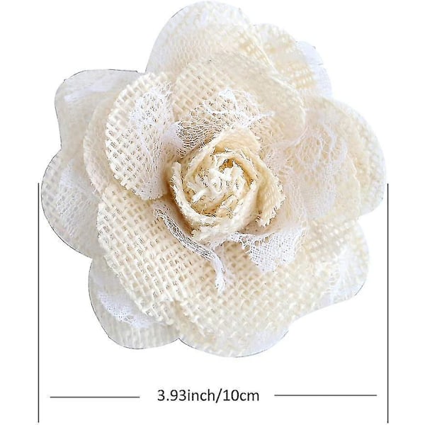 Håndlavede Burlap Blomster Til Diy Håndværk Bryllupsdekoration
