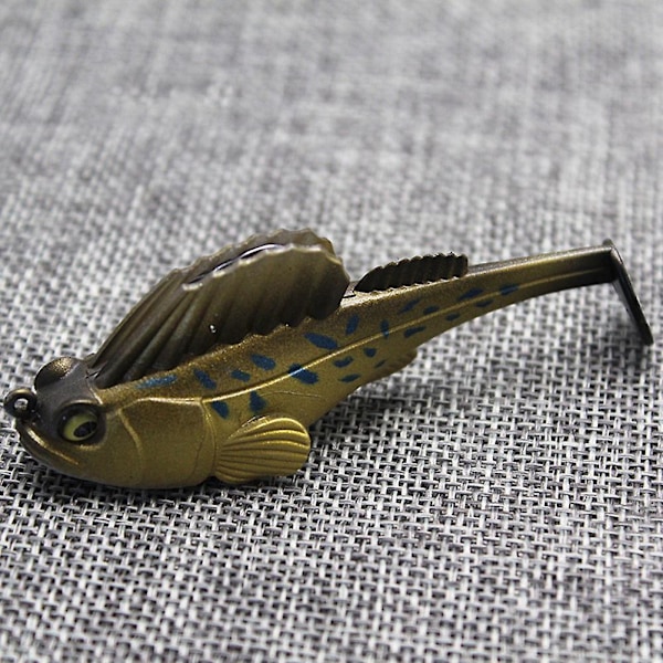 10x Mjukt fiskedrag Mjukt bete Blyjigg Mörk sovande Swimbaits Mjukt bete Fiskedrag Bas För Fis