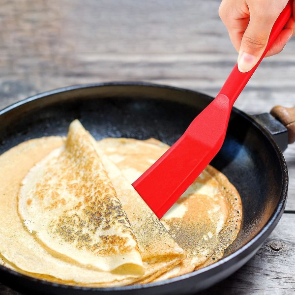 2 stk. Silikonspatel Omelett-spatel Varmebestandig Pannekaker Non-stick Kokepinne