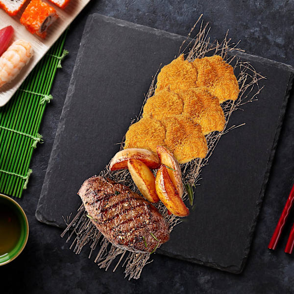 3 kpl ravintolan koriste bambuaita alusta japanilaiseen sushiin, sashimiin ja mereneläviin