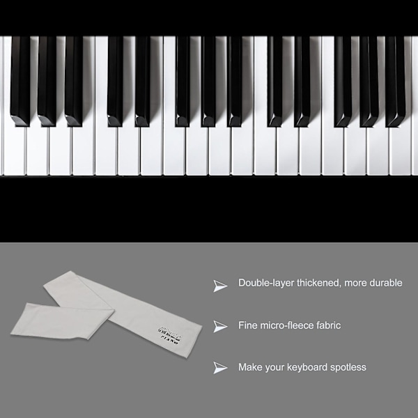 Klaver Keyboard Cover Mikrofiber Vaskbar 88 Tangenter Digital Piano Støv Cover