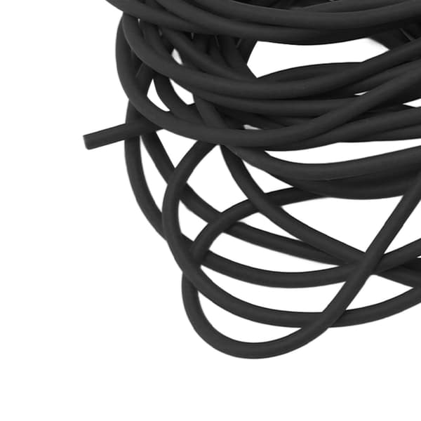 Elastiskt rep stretchsnöre 2,1 mm 5 m solid latex hög styrka elastisk snodd för tennisträning utomhussporter svart