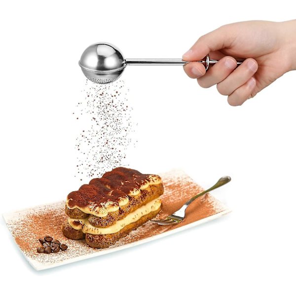 Shaker Duster Sifter Dusting Wand För Meringue Pulver Socker Mjöl Konditorer Och Kryddor Rostfritt Stål