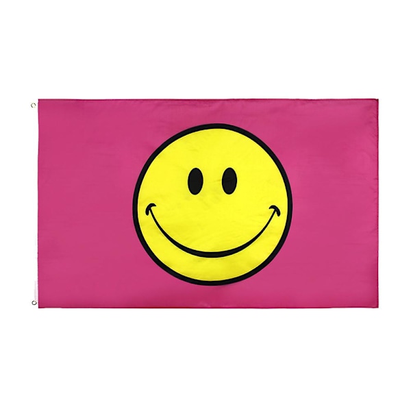 Pink Smiley Face 90*150cm Banner Smile Flag Banner Væg Tapet Universitets Sovesal Dekoration