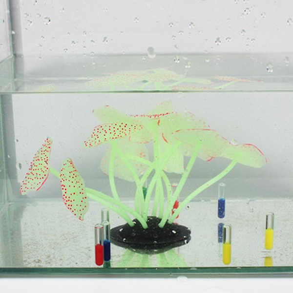 1 stk. Silikone Koraller Plante Dekorationer Glødende Kunstig Ornament (grøn)