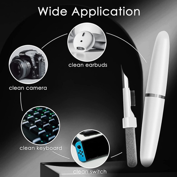 Bluetooth-hörlursrengöringspenna med mjuk borste 3-i-1-verktyg för rengöring av hörlurar