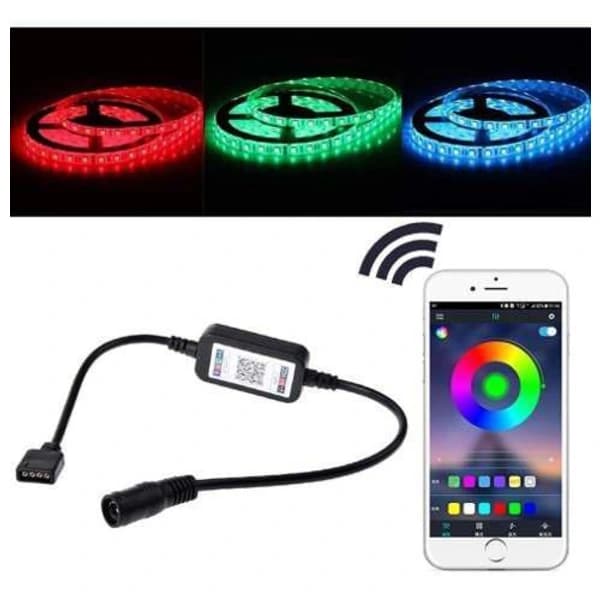 5M RGB LED-slinga Bluetooth APP-kontroll USB-driven Musiksynkronisering för TV Sovrum Spelrum Svart Eller Vit multifärg