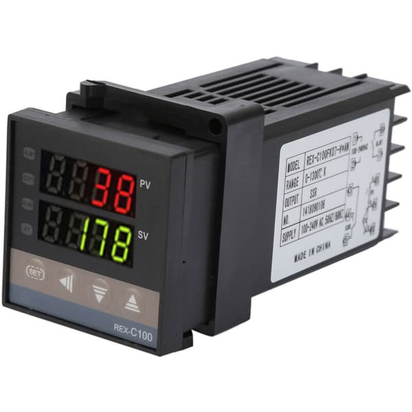 PID Temperaturkontroller REX-C100 0-1300°C Digital LED med Termoelementsensor AC 110V-240V