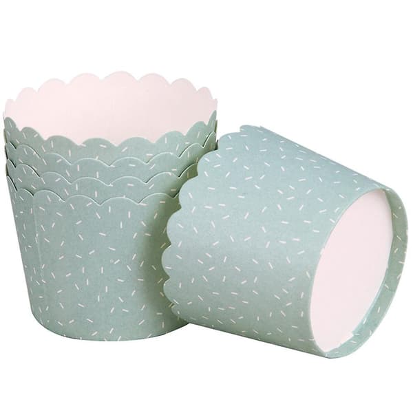 100 st Muffin Pappersformar Cupcake Koppar Hållare Efterrätter Koppar Festpresenter Bakformar för Bageri Dessertbutik (Blandade Mönster)