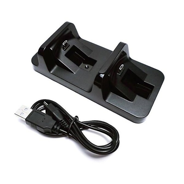 Kaksiosainen langaton ohjainlaturi telakka PS4 Slim/pro -peliohjaimelle, kaksois-USB-latausasema Playstation 4:lle
