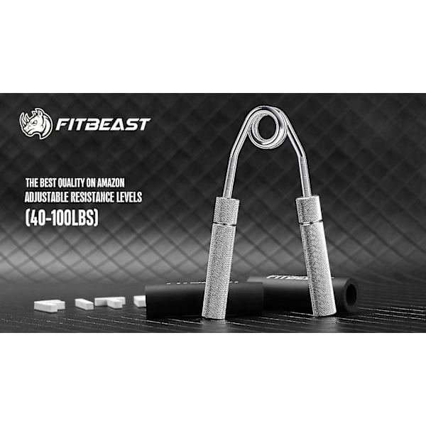 Tizzy håndgrepsstyrkeforsterker justerbar motstand 40-100 pund håndgrep, håndstyrkeforsterker, metallgrep styrketrener, håndgrep fingerstyrke