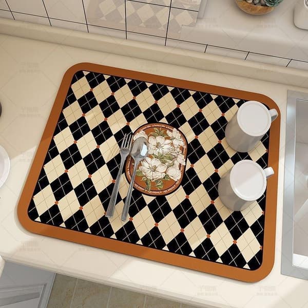 Hurtigtørkende varmebestandig sklisikker oppvaskmatte E