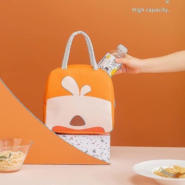 Bærbar Frokostpose, Isoleret Frokostpose, Børne Frokostpose, Isoleret Frokostpose Tasker, Isoleret Frokostpose Til Arbejde Kvinder, Til Børn, Kvinder (orange)