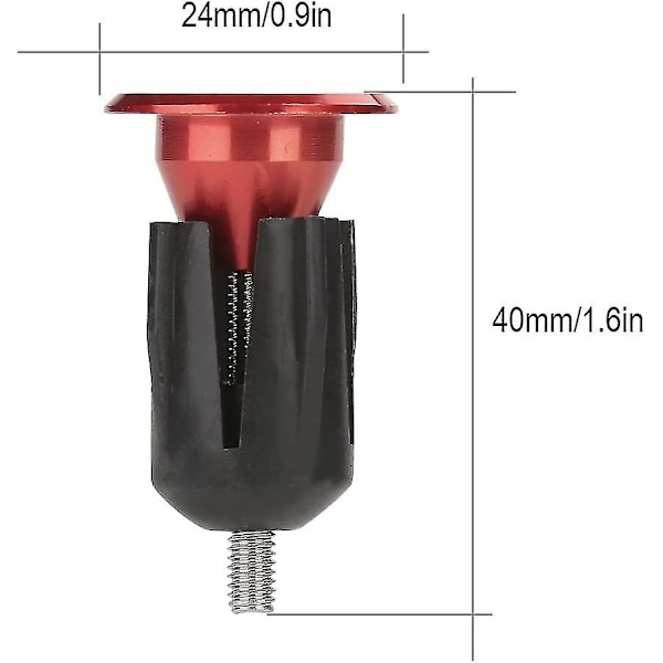 Styrstångsändlock, aluminiumlegering cykelstyre greppstångsändlock delar för de flesta cyklar landsväg(12 st röd)