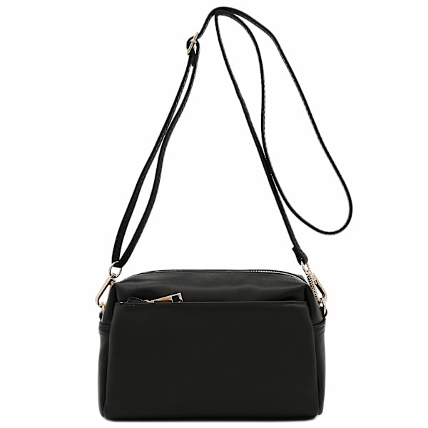 Triple Zip Lille Crossbody Taske