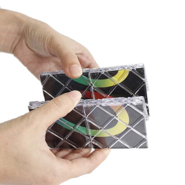 8 Paneelia 3 Renkasta Magic Folding Puzzle Cube Twisty Musta