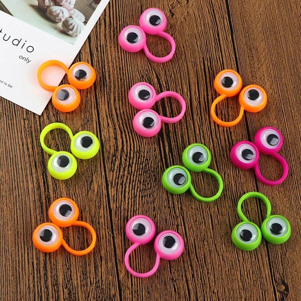72 Stykker Øjne Fingerdukker Øjeæble Ring Legetøj Googly Øjeæble Ring
