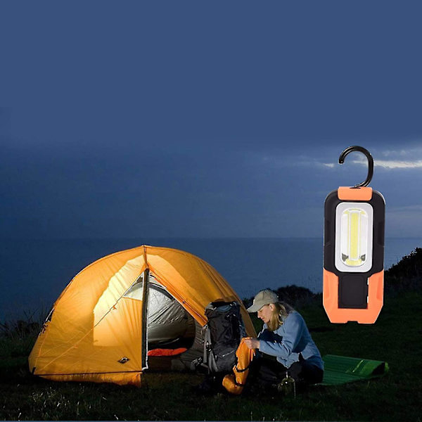 Ladattava työvalo, paristokäyttöinen magneettinen LED-taskulamppu, tarkastustyövalo, kannettava LED-taskulamppu, koukulla, korkea kirkkaus
