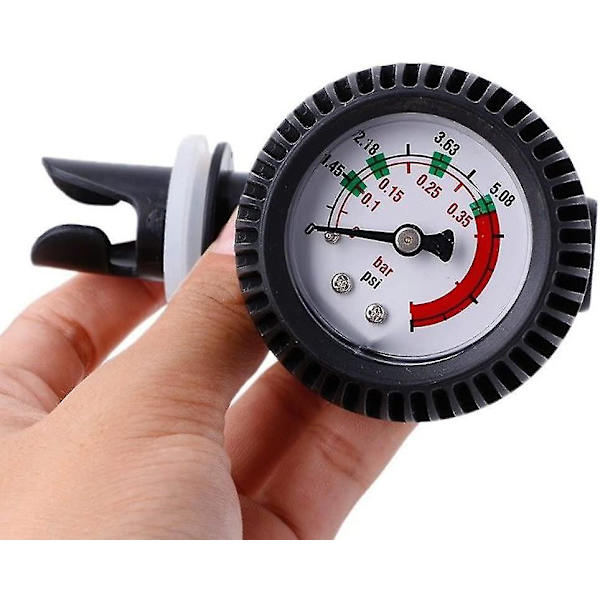 Uppblåsbar gummibåtstryckmätare, Placstic lufttrycksmätare 0-5,08 Psi Barometer för uppblåsbar kajakbåt och uppblåsbar Sup-bräda Auspicious