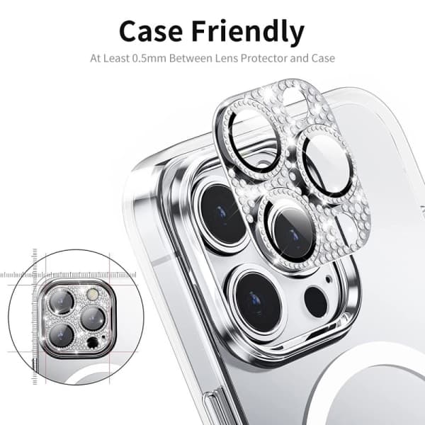 Hat Prince Glitter Camera Protector in Aluminum for iPhone 15 Pro/iPhone 15