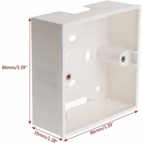 86x86mm PVC væg dåse til stikkontakt base.