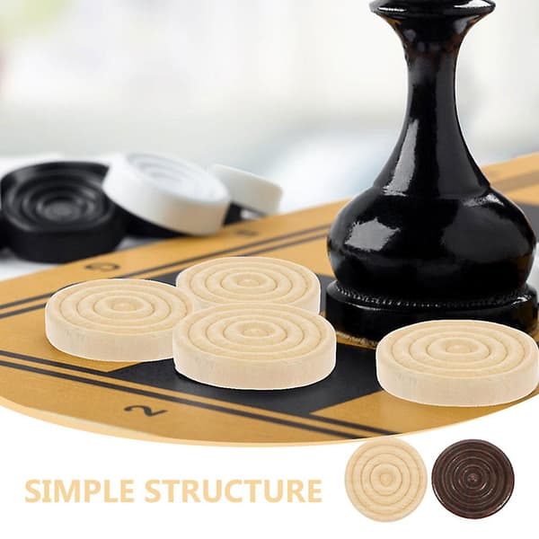 72 kpl puisia backgammon-shakkinappuloita, tammi-lautapelinappuloita, lautapelin lisävaruste