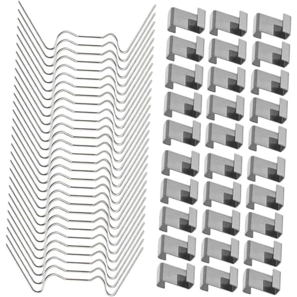Fästklämmor för växthus glasplatta 100-pack