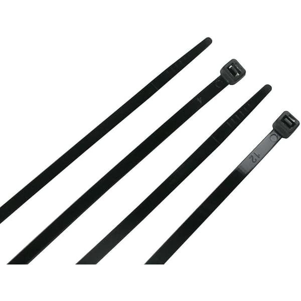 Kabelbindere 200 x 2,5 mm, Kabelbindere, Rilsan Nylon Kabelbindere, Kabelbindere 200 mm, Sort, Pakke med 1000 stk.