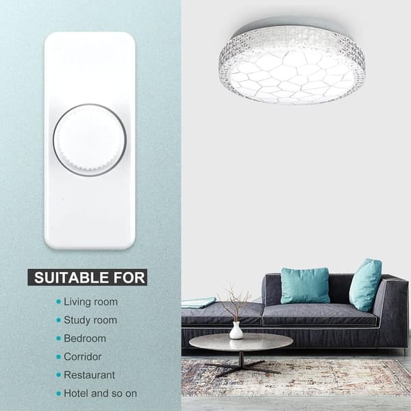 Lysdæmper - 220-240V Hvid LED Bagkantsdæmper - Roterende lysdæmper