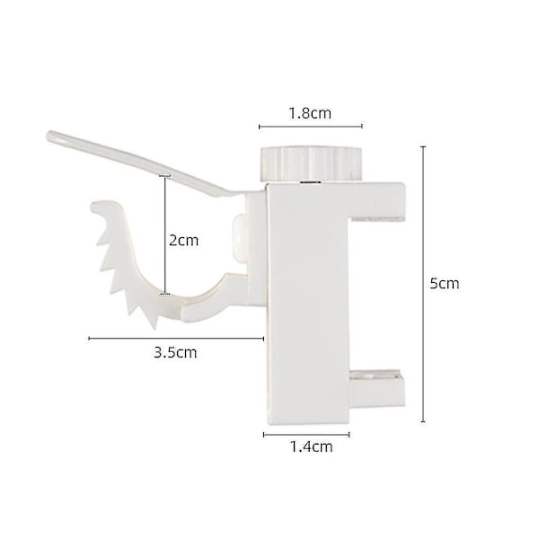 2 stk gardinstangbraketthengerkrokstangstøtteklemme tverrstangfesteklips veggkroker arrangørskinner stativ hjemmelagring