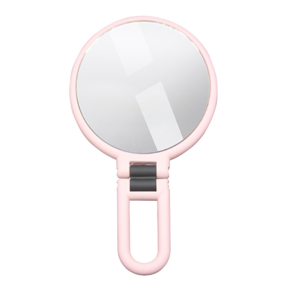 Foldbar rejse makeup spejl med håndtag kompakt kosmetisk spejl forstørrende makeup spejl med foldbart håndtag bærbar alsidig