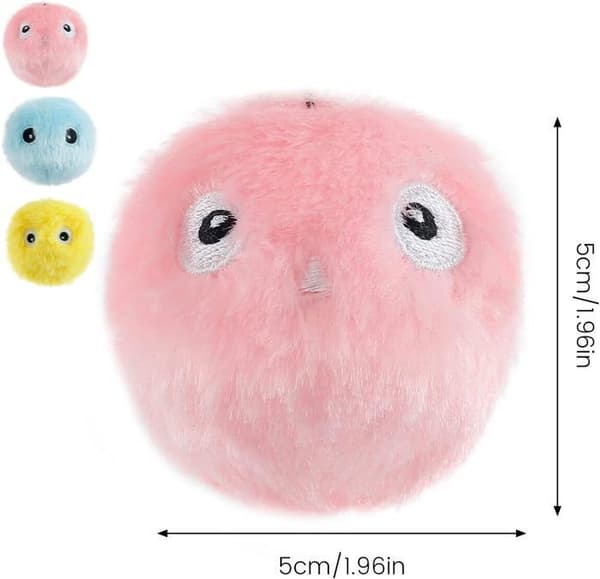 Interactive Cat Toy - Multicolor - 3 pcs - Bird Sounds, Frogs, Crickets - Plush - 5x5cm