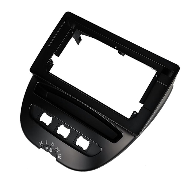 2 Din 10,1 tums bilradio fascia ram för 107 C1 2005-2014 instrumentpanel installationsram