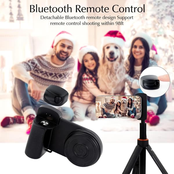 Magnetic Selfie Ring Light, Rechargeable LED Fill Light with Mirror for iPhone, Wireless Bluetooth Remote Control for Video Vlog Photography