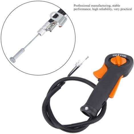 Gasspjeldhåndtak for Stihl FS120 FS200 FS250 gresstrimmer – Enkel installasjon – Plastmateriale – Lengde 18,5 cm